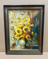 Vintage Gemälde Stillleben Sonnenblumen Ölgemälde, nach Felmart Köln - Ehrenfeld Vorschau