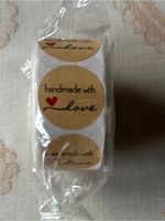 Aufkleber „handmade with love“ 500 Stück Neu Kreis Ostholstein - Stockelsdorf Vorschau