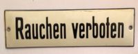 altes originales Emailschild Schild "Rauchen verboten" Sachsen - Lichtenstein Vorschau