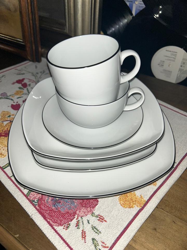 Seltmann Weiden Lido Black Line Set Teller Tasse Suppe Kuchen in Berlin
