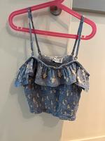 Hollister Rüschen Top Größe M hellblau mit Blumen Niedersachsen - Isernhagen Vorschau
