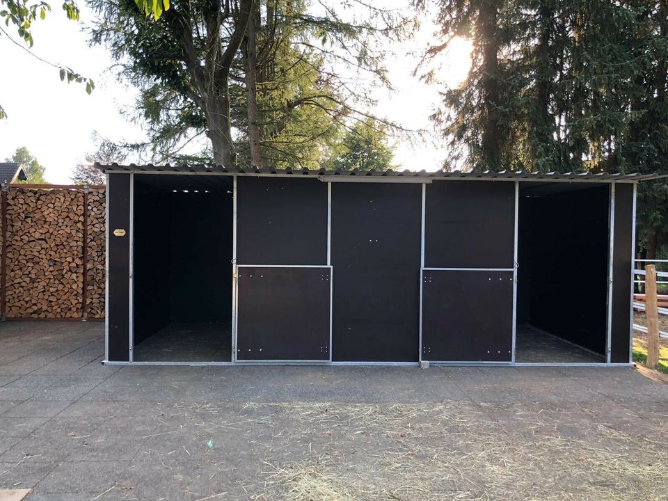 Fahrbare mobile Weidehütte Weideunterstand Pferdebox 3,5x7m in Beesten