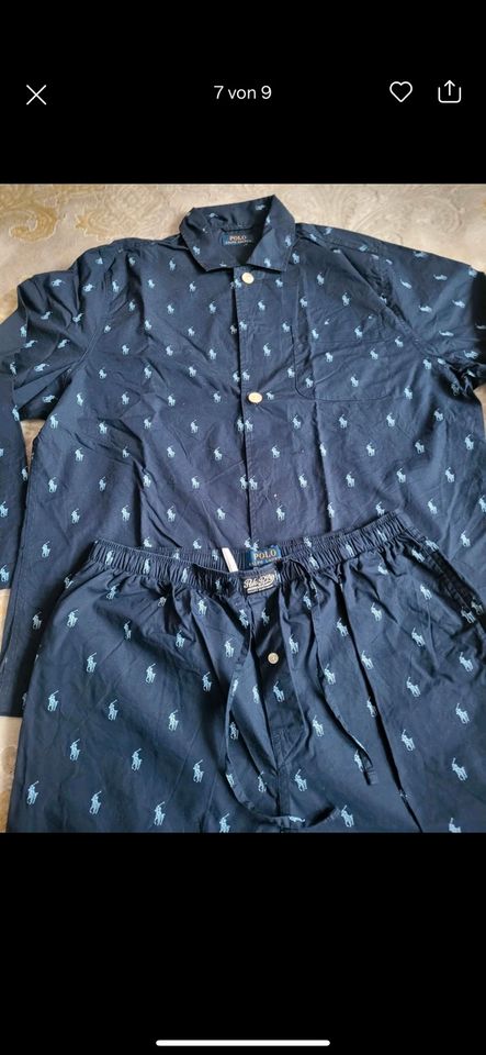 Herren Polo Ralph Lauren langarm Schlafanzug blau Gr. L in Frankfurt am Main