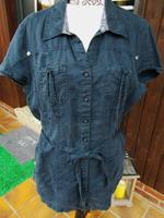 Leinenbluse lang, blau, Gr. 42 von Street One Hessen - Weilburg Vorschau