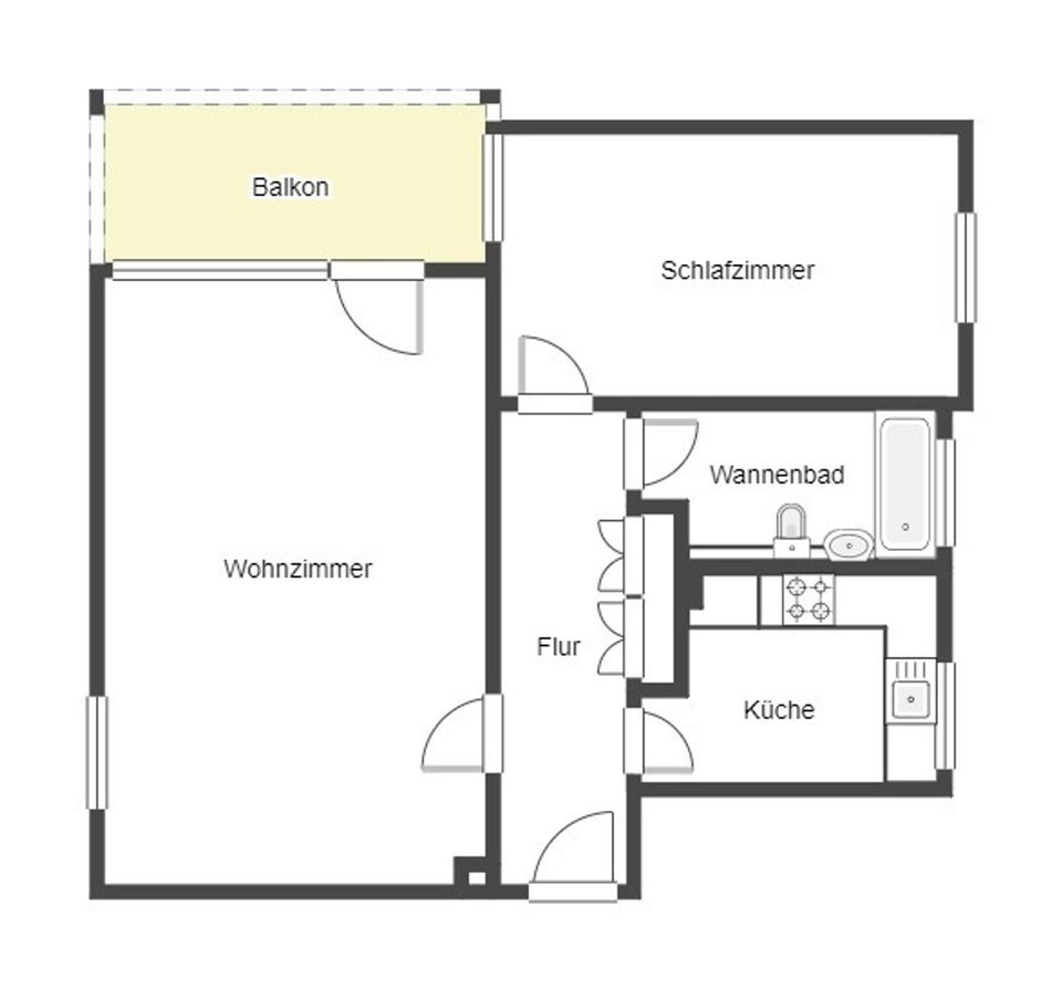 Westliche Höhe: Renovierungsbedürftige Erdgeschosswohnung mit Balkon und einem Freistellplatz in Flensburg