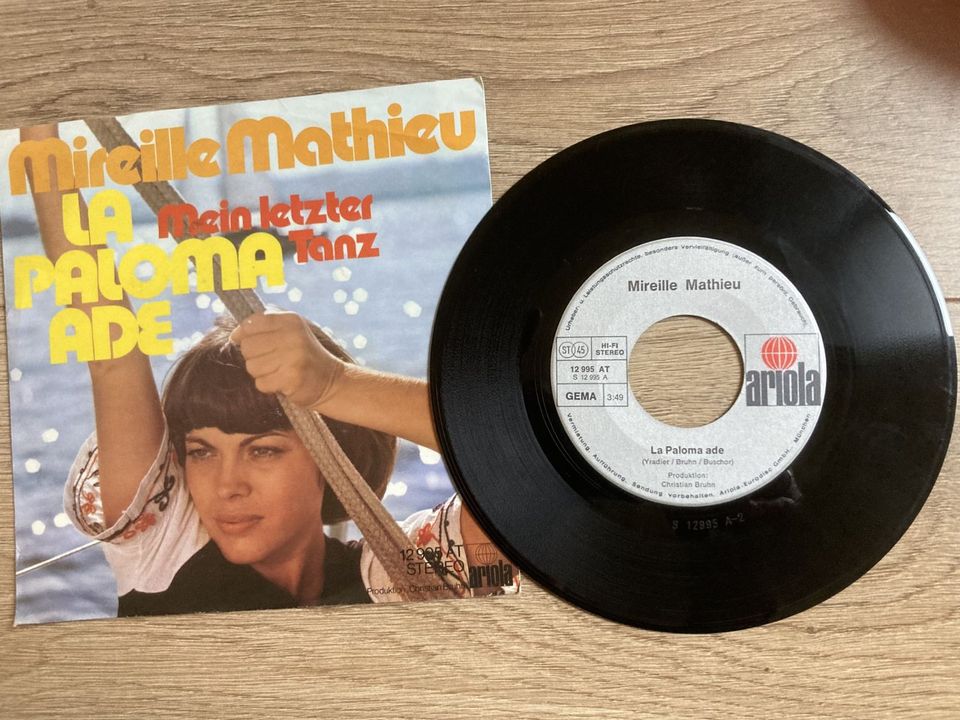 Singel Mireille Mathieu "La Paloma Ade" & "Korsika" in Backnang