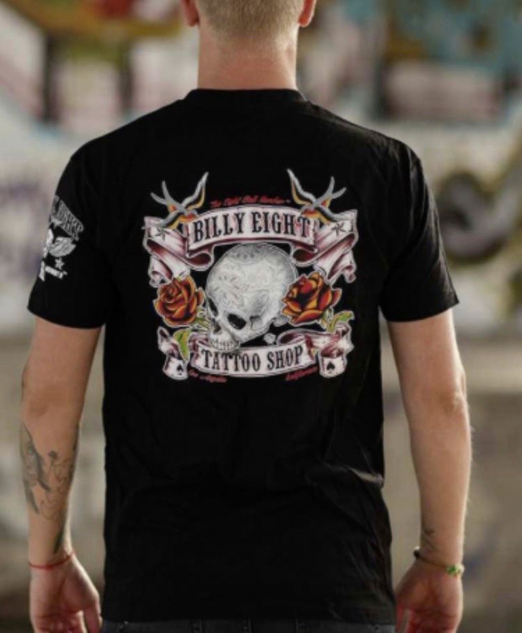 Billy Eight T-Shirt Inky Fool Tattoo Shop XL NEU in Burg