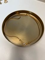 Goldfarbene Vintage Halskette mit Verzierung und Perle Bayern - Untersiemau Vorschau