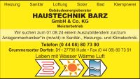 Azubi Anlagenmechaniker/in  Sanitär/Heizung/Lüftung m/w/d Hude (Oldenburg) - Nordenholz Vorschau