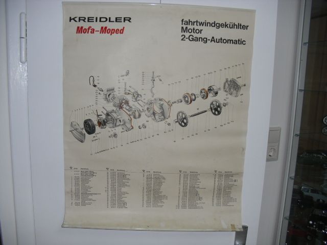 Kreidler 2 Gang Automatic ,,ORIGINAL“  Motor Explosionszeichnung in Mülheim (Ruhr)