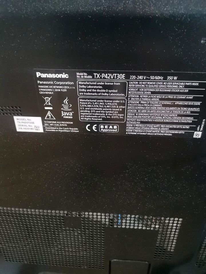 Panasonic TC-P42VT30E //3D NeoPlasma in Frankfurt am Main