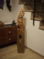 Eulen Paar / Holzskulptur / Kettensäge Schnitzen Holzkunst Danner Bayern - Walpertskirchen Vorschau