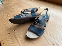 Josef Seibel Sandalen Leder Kork 39 NEU Schuh Sommer bleu beige Sachsen - Neustadt Vorschau