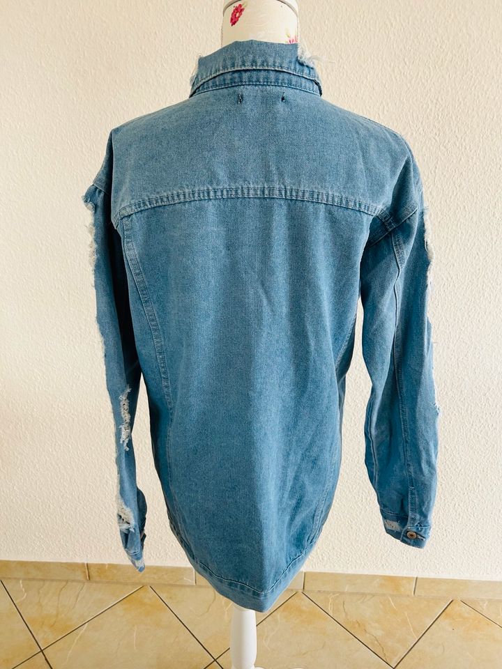 Neuwertig- schöne Shein Jeansjacke/Mantel in Größe XS in Dresden