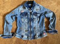 W neu: Gr. 38/40 blaue Tredy Jacke mit Patches Niedersachsen - Damme Vorschau