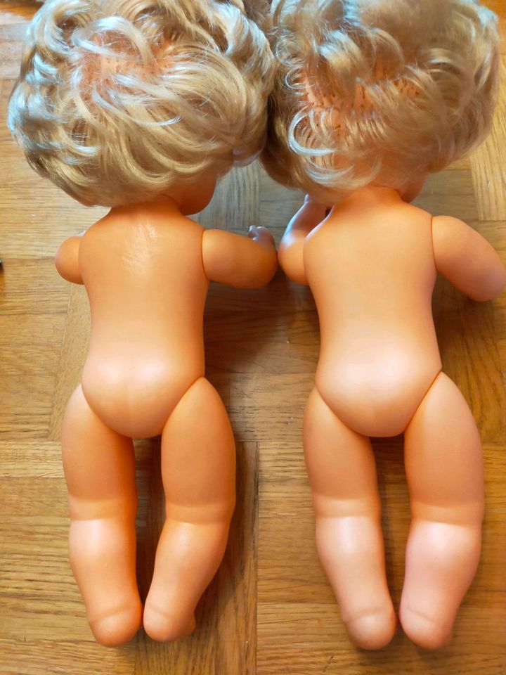 Zwillingspuppen, Mädchen und Junge, 70er Jahre in Schönaich