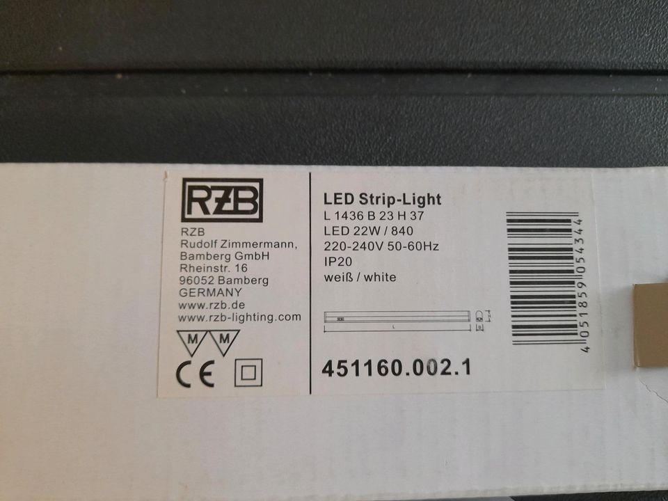 2x LED Röhre Strip Light 22w/840  143.6m IP20 weiß in Schimberg