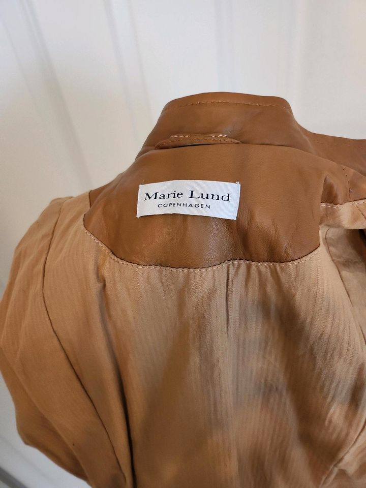 Marie Lund Lederjacke Cognacfarbe in Kiel