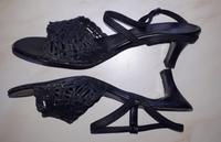 Gr. 39 - schwarze Sandalen mit Absatz Bayern - Feldkirchen-Westerham Vorschau