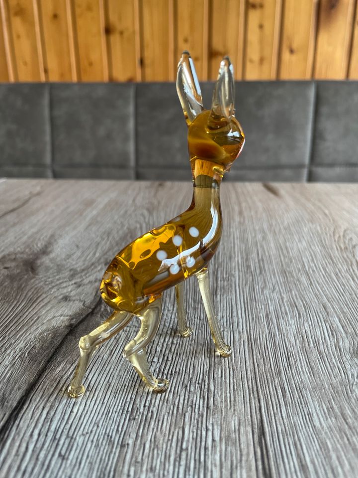 Reh Glasfigur Rehlein Bambi Vitrine Dekoration in Weitramsdorf