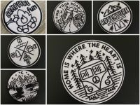 Patch Aufnäher Travel Wanderlust reisen vintage Retro hippie neu Nordrhein-Westfalen - Leverkusen Vorschau