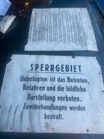 DDR zwei Schilder Plakate Sperrgebiet Hausordnung Baderegeln Brandenburg - Trebbin Vorschau