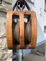 Antiker Flaschenzug aus Holz und Metall Saarland - Perl Vorschau