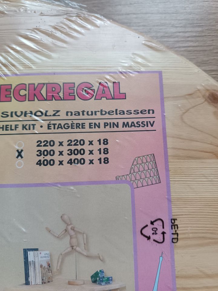 Eckregal Massivholz naturbelassen 300 x 300 x 18 in Veilsdorf