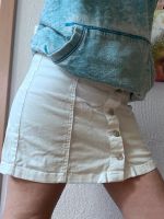 weißer Jeansrock Rock Jeans Minirock durchgeknöpft Gr 38 Thüringen - Themar Vorschau