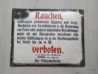 altes antikes RAUCHEN VERBOTEN Emailschild gewölbt schwer 1912 Schleswig-Holstein - Norderstedt Vorschau