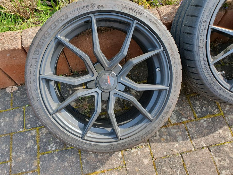 Corvette C8,  19"/20" Schmidt Drago Komplettradsatz in Ulmen