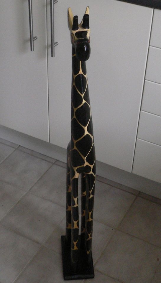 Deko GIRAFFE Holz farbig 100cm Afrika Dekoration 10,- in Berlin