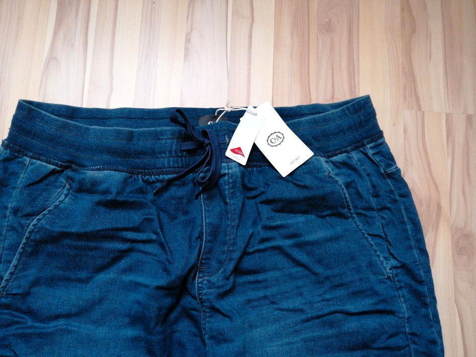 Weiche strechige Jog Denim Schlupfbund C&A Größe XXL NEU in Sonnefeld