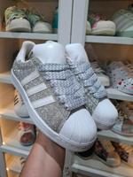 Adidas Superstar Gr. 40 2/3 Glitzer silver Sneaker bling bling Berlin - Lichtenberg Vorschau