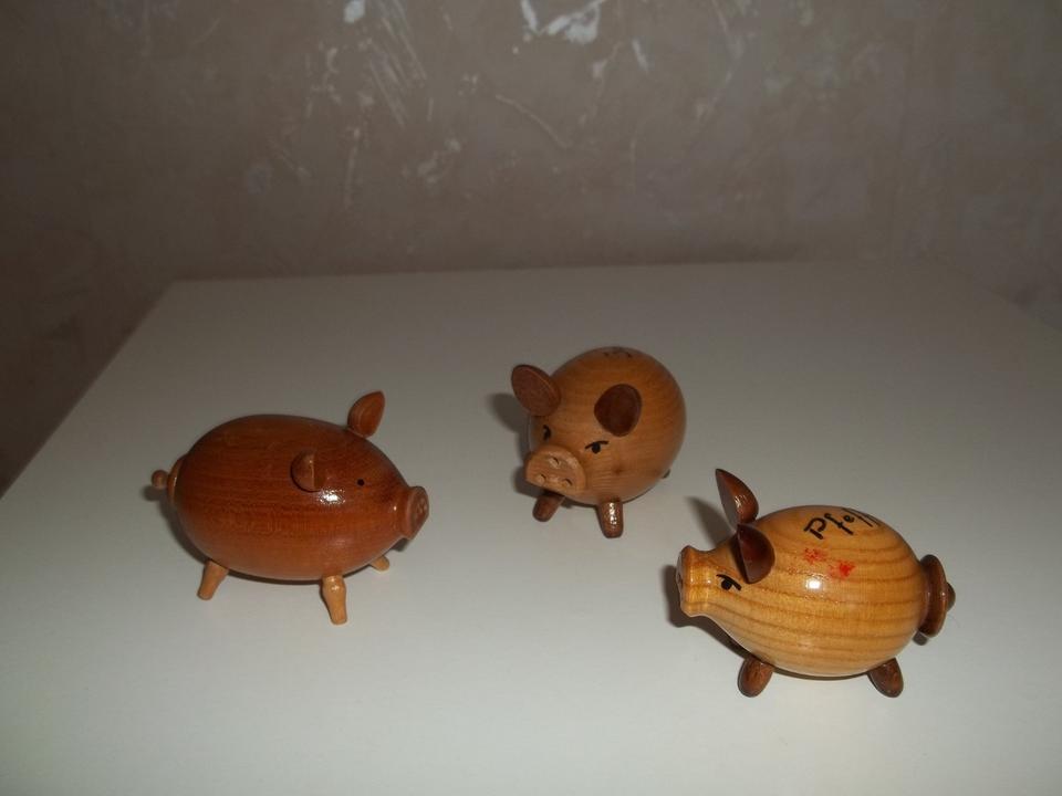 Holz Figuren, Kerzenhalter,Salz/Pfefferstreuer - 50er/ 60er Jahre in Bielefeld