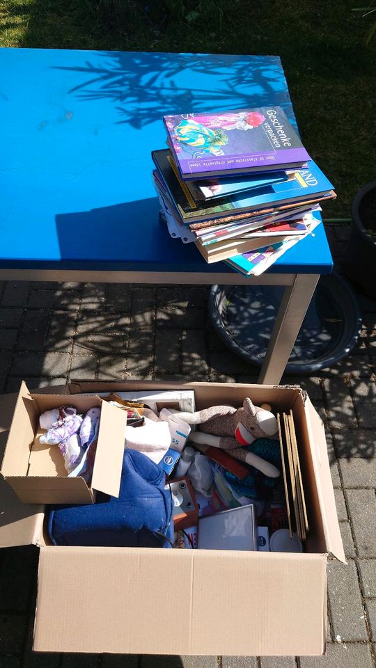 Flohmarkt-Kiste mit Büchern in Bayerbach b Ergoldsbach