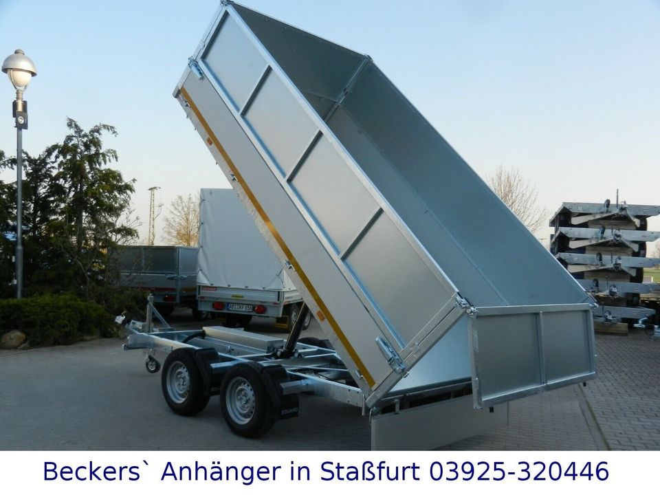 Eduard 3.000kg | elektr. 3-Seitenkipper | 3,30m x 1,80m | Bordwandaufsatz | 3318K in Neundorf