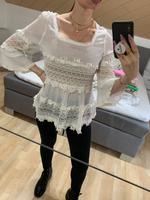 Bluse trompeten ärmel volant spitze Rüschen italy moda gr. S Bayern - Asbach-Bäumenheim Vorschau
