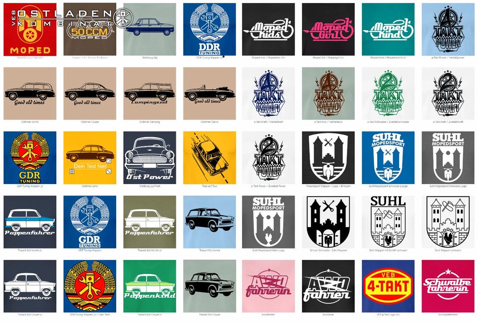 SIMSON S50 S50B MOPED LOGO EMBLEM SHIRT T-SHIRT © VEB OSTLADEN in Leipzig