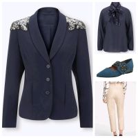 Damen Outfit Set 36-M,Blazer,Bluse,Hose,Schuhe,Ballerina,Gr.38 Bayern - Neu Ulm Vorschau