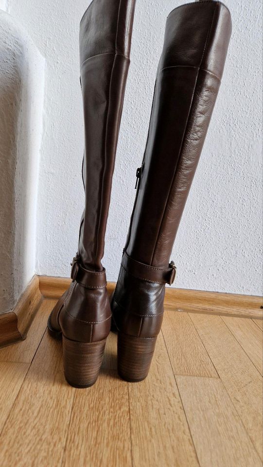 Gidigio Lederstiefel, hoch, braun,  Gr.37,5, wie neu in München