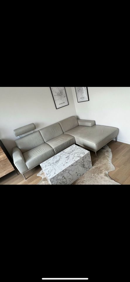 Designsofa Echtleder Leder Machalke Marcello Ledersofa grau 245cm in Hamburg