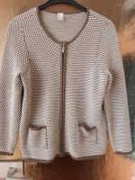 Strickjacke Gr. 42 weiß/braun Nordrhein-Westfalen - Königswinter Vorschau