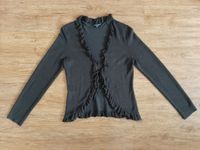 Strickjacke / Cardigan von Comma, dunkelbraun Rüschen Viskose Baden-Württemberg - Magstadt Vorschau