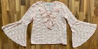 Bluse zart-rosa Stickerei weiß Volants V-Ausschnitt GUESS S Berlin - Charlottenburg Vorschau