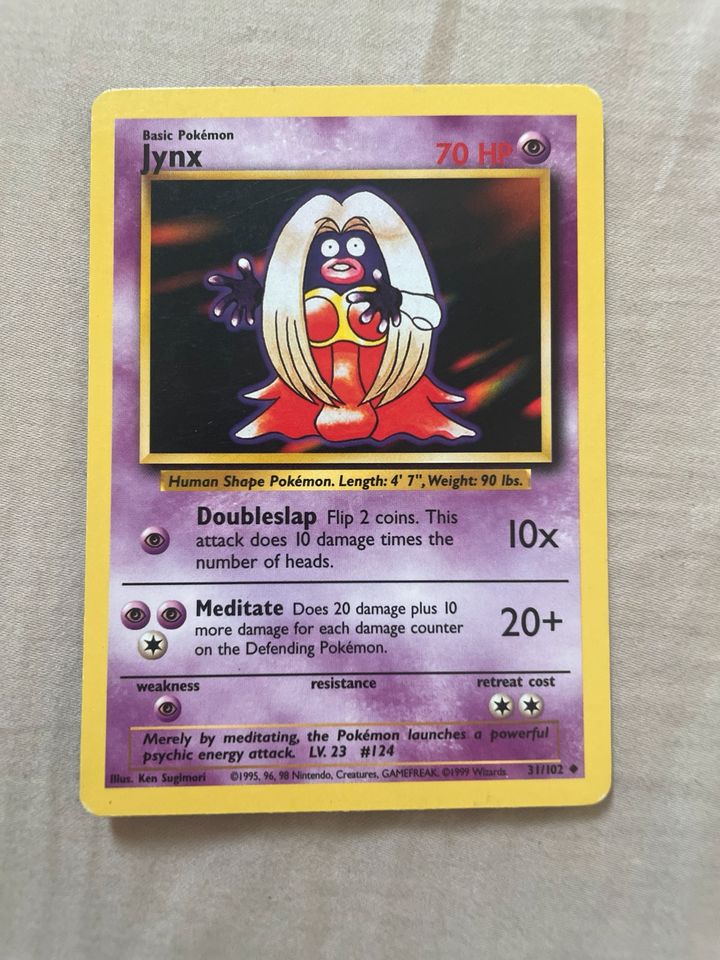 Jynx Pokémon Sammelkarte 1999 in Köln