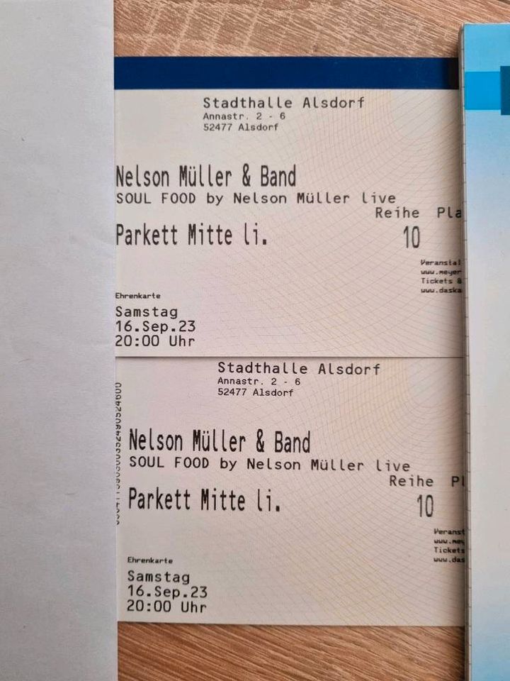 2 Karten für Nelson Müller und Band Alsdorf 15.5.24 in Aachen