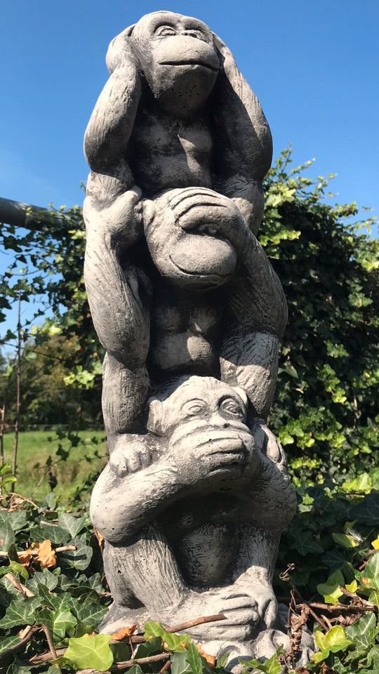 ⛩Drei Affen 65cm 26kg Japan Konfuzius nichts sehen Hören sagen ⛩ in Nürnberg (Mittelfr)