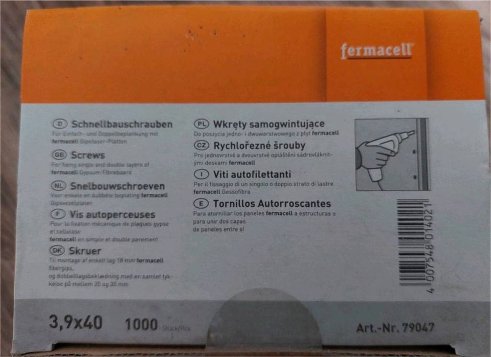 Fermacell Schnellbauschrauben 3,9 x 40 - 4.000 Stück in Bottrop