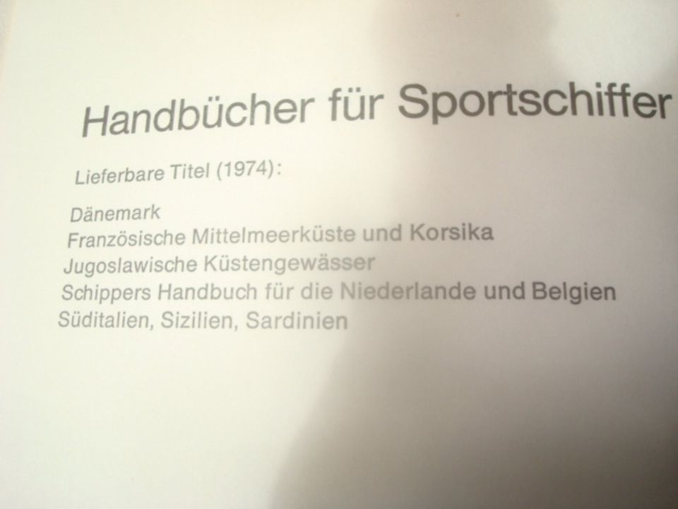 Bootsführer Handbuch Sportschiffer - Jugoslawische Küste 1974 in Velbert